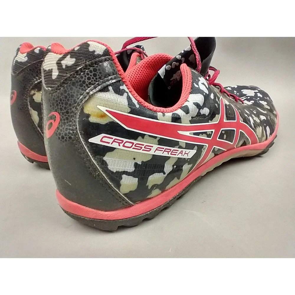 Asics Gun Lap Mens 13 G508Y Cross Freak 2 Black Fiery Red Gray No Spikes‎ Track